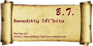 Benedikty Tábita névjegykártya